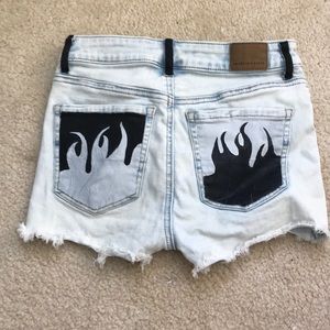 american eagle denim custom shorts